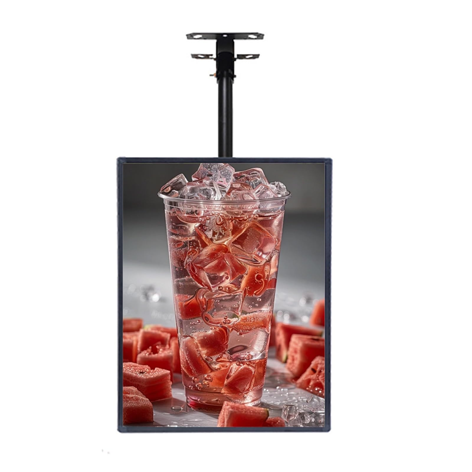 Tablero de menú retroiluminado LED con soporte retráctil, caja de luz montada en la pared para restaurantes, pantallas transparentes, diseño de eficiencia energética, perfecto para publicidad en