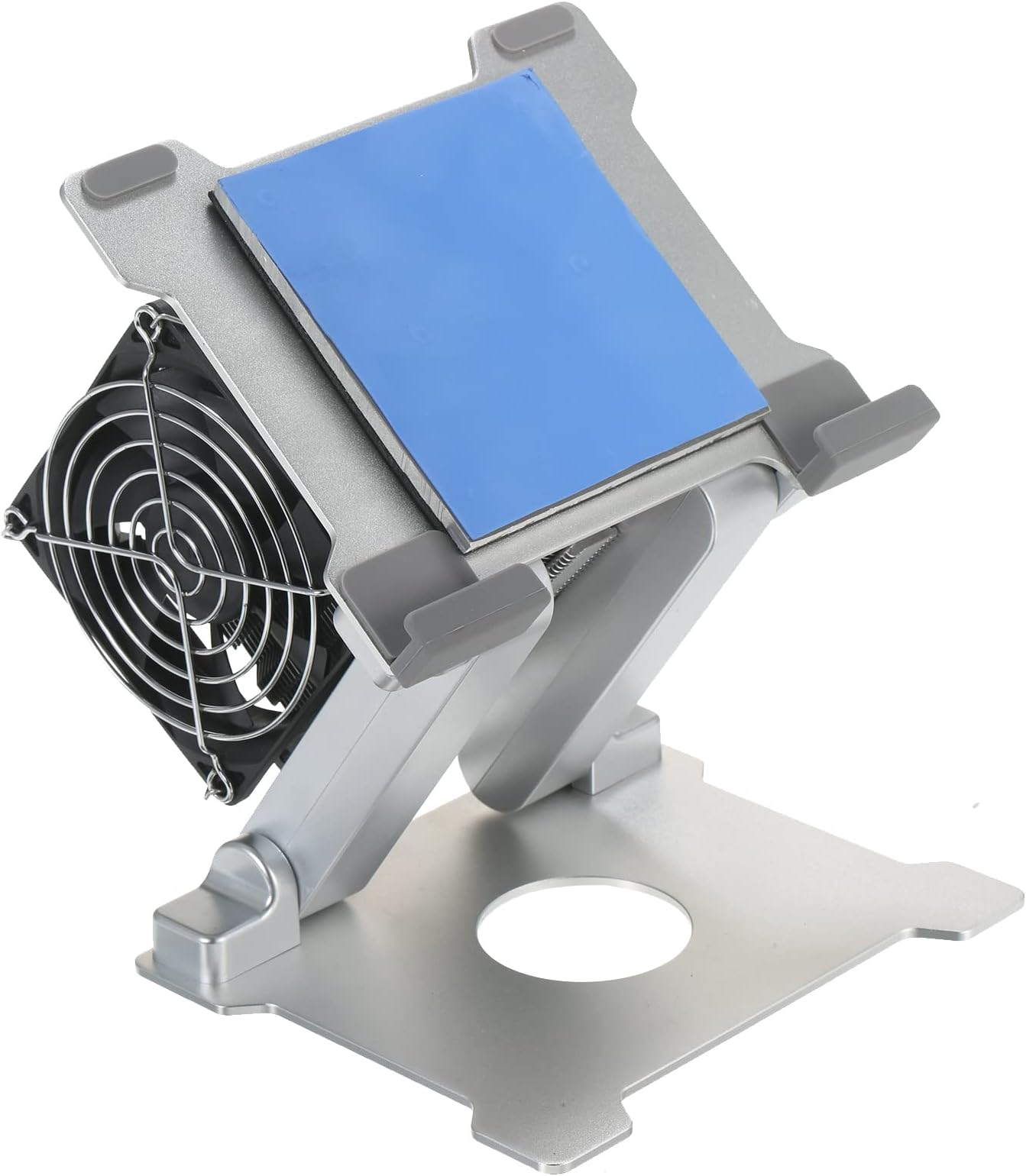 VOUVOU Tablet Stand Holder Laptop Cooler Heatsink Device with Cooling Fan Height & Angle Adjustable Low Noise for Tablet & Laptop up to 13-inch