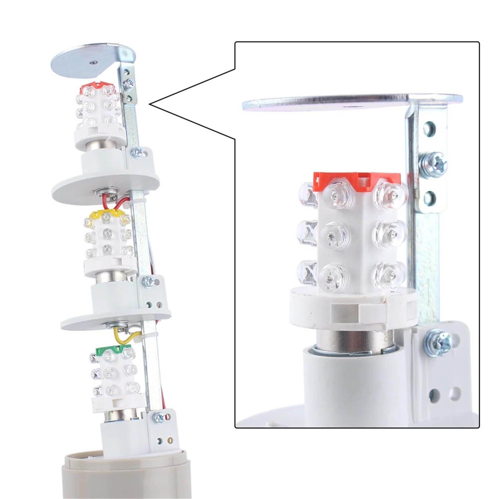 LGP-205/505 5 warstw 12 V 24 V 110 V 220 V przemysłowa wieża sygnał stabilny sygnał ostrzegawczy lampa błyskowa LED (światło stałe 110 V)