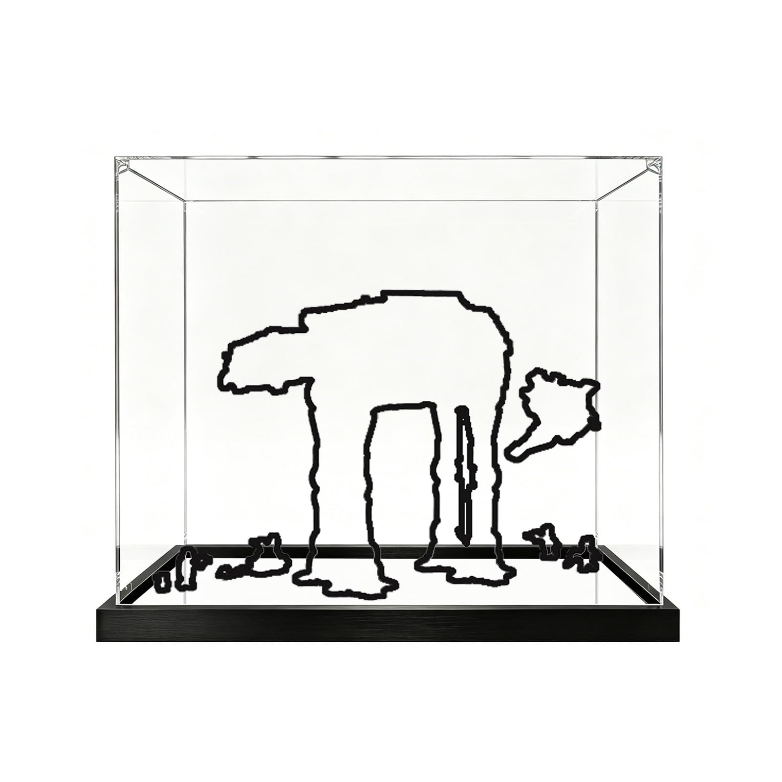Clear Acrylic Display Case for Lego 75454 Model (3mm-Mirror Base)