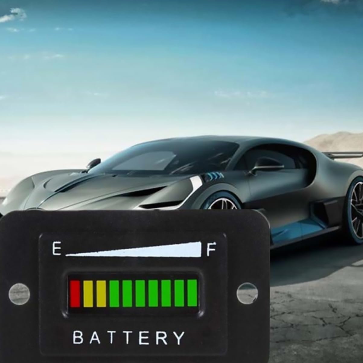 1pezzi Indicator Led Di Capacità Della Batteria Tester Portatile Per Volt e Capacità Compatibile Con Veicoli Display Led Protezione Da Inversione Misuratore Duraturo