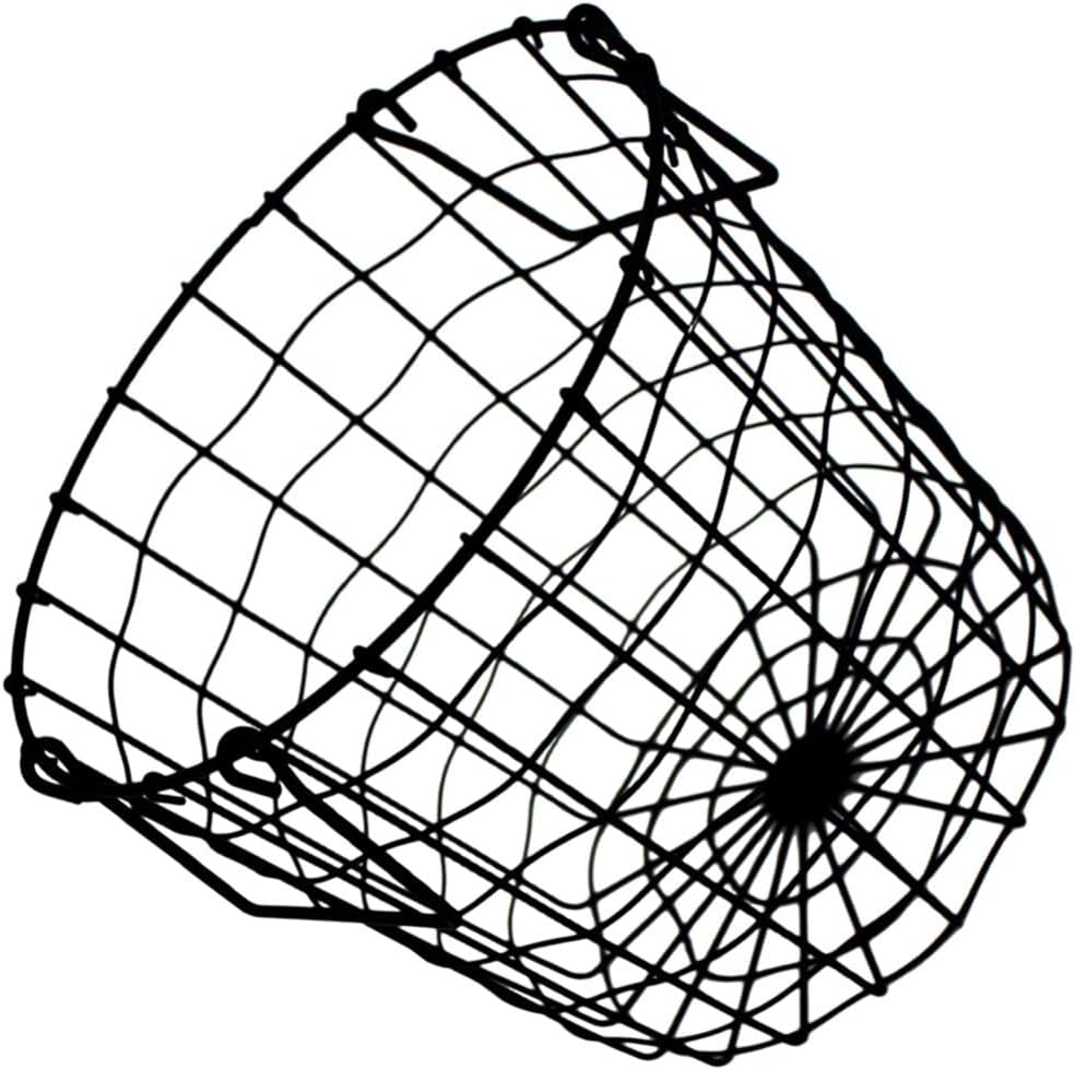 Alipis Woven Baskets Vintage Metal Laundry Basket Hollow Wire Storage Basket Country Mesh Basket Hamper Clothes Sundries Organizer Farmhouse Decor Black Woven Basket