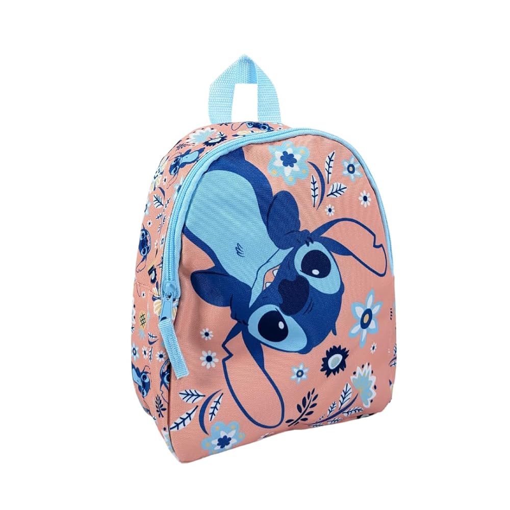 mybagstory - zaino stitch cartella bimba materna - Stitch - Pesca - Bambino  - Scuola - Asilo nido - Cartella Ragazza - Dimensione 28 cm - Spallacci ...