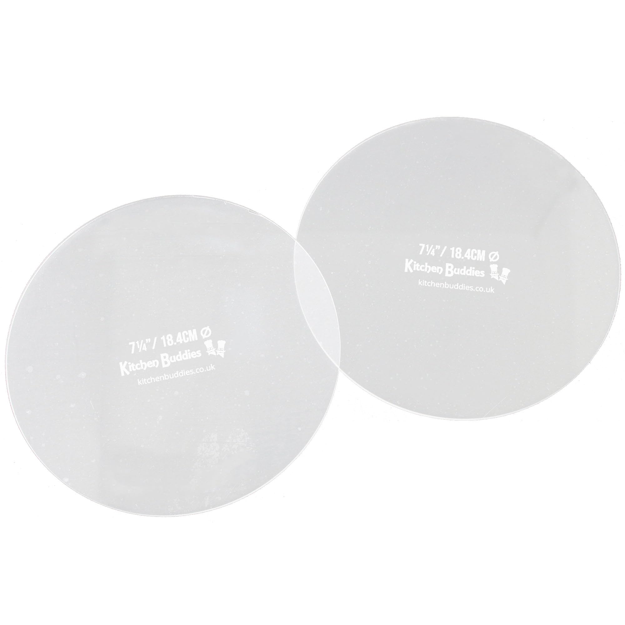 Kitchen Buddies Round Acrylic Ganaching Plates - 2 Pack (7¼" / 18.4cm)