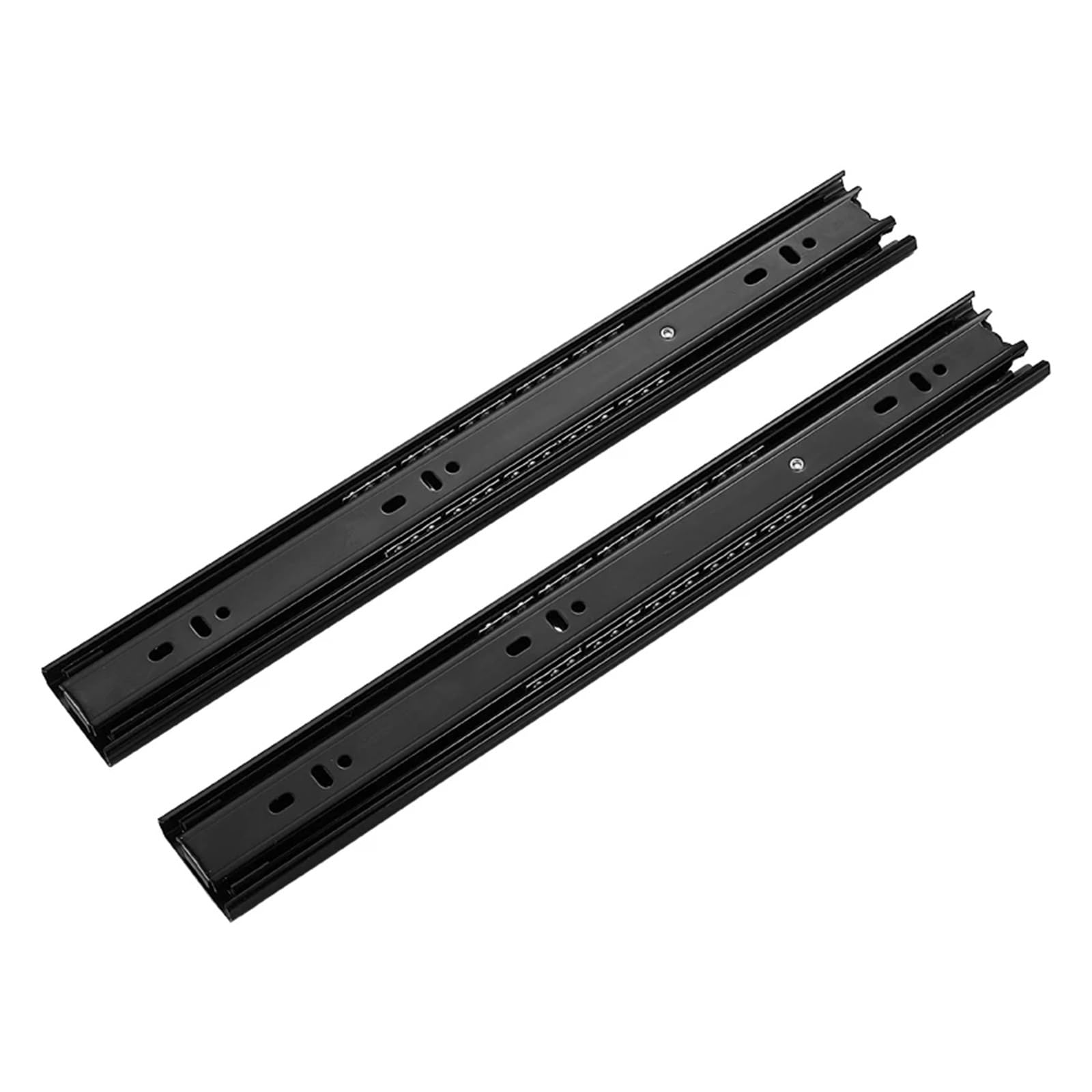 Binario per cassetti in Acciaio Laminato a Freddo Nero, Guide scorrevoli a Tre sezioni, Guide scorrevoli a 3 Vie da 8 a 20 Pollici (Dg203 8 Pollici),Dg203 8 inch