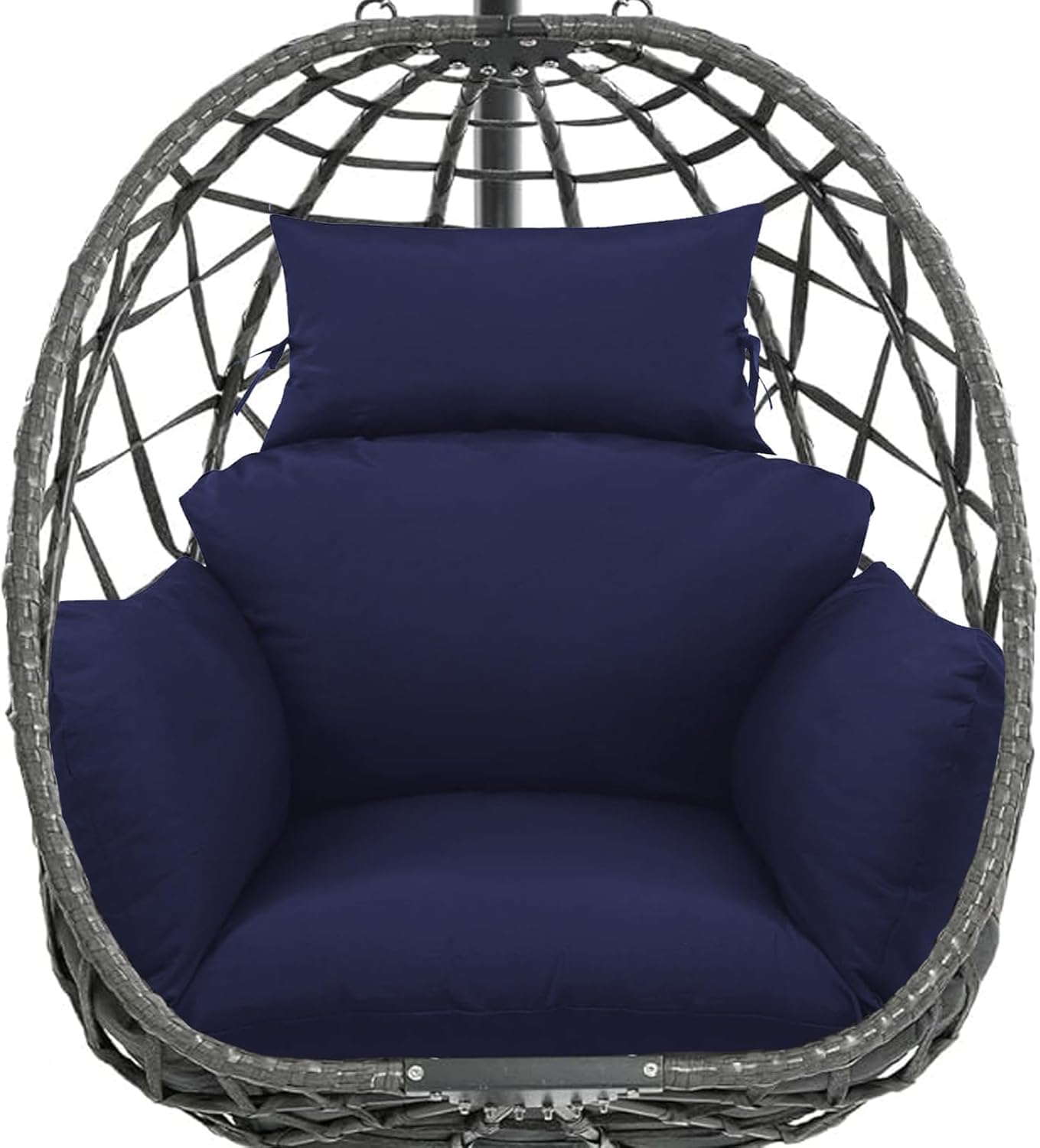 joomie Coussin de chaise en forme d'œuf Bleu