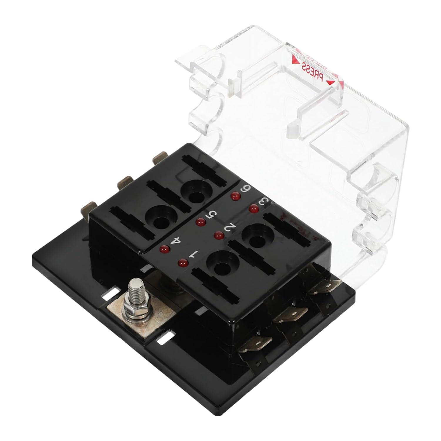 Automotive Way Car Fuse Box Led Lights Fuse Holder Overload Protection Easy Install for Boat and Car
