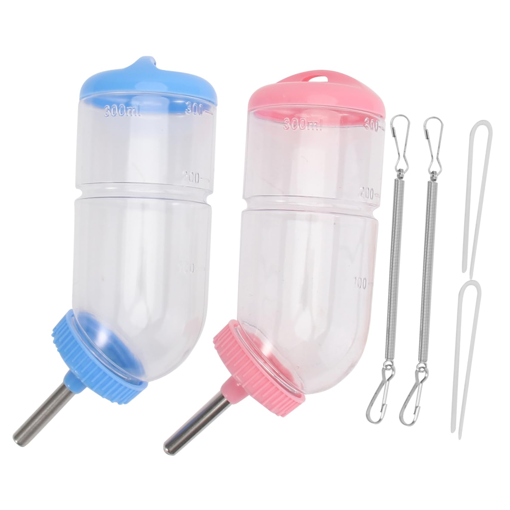FOMIYES 3 Set Di Bottiglie Dacqua Per Animali Domestici Mangiatoie Per Animali Domestici in Acciaio Inossidabile Sicure Per Piccoli Animali Facili Da Usare / 2 Pezzi * 3