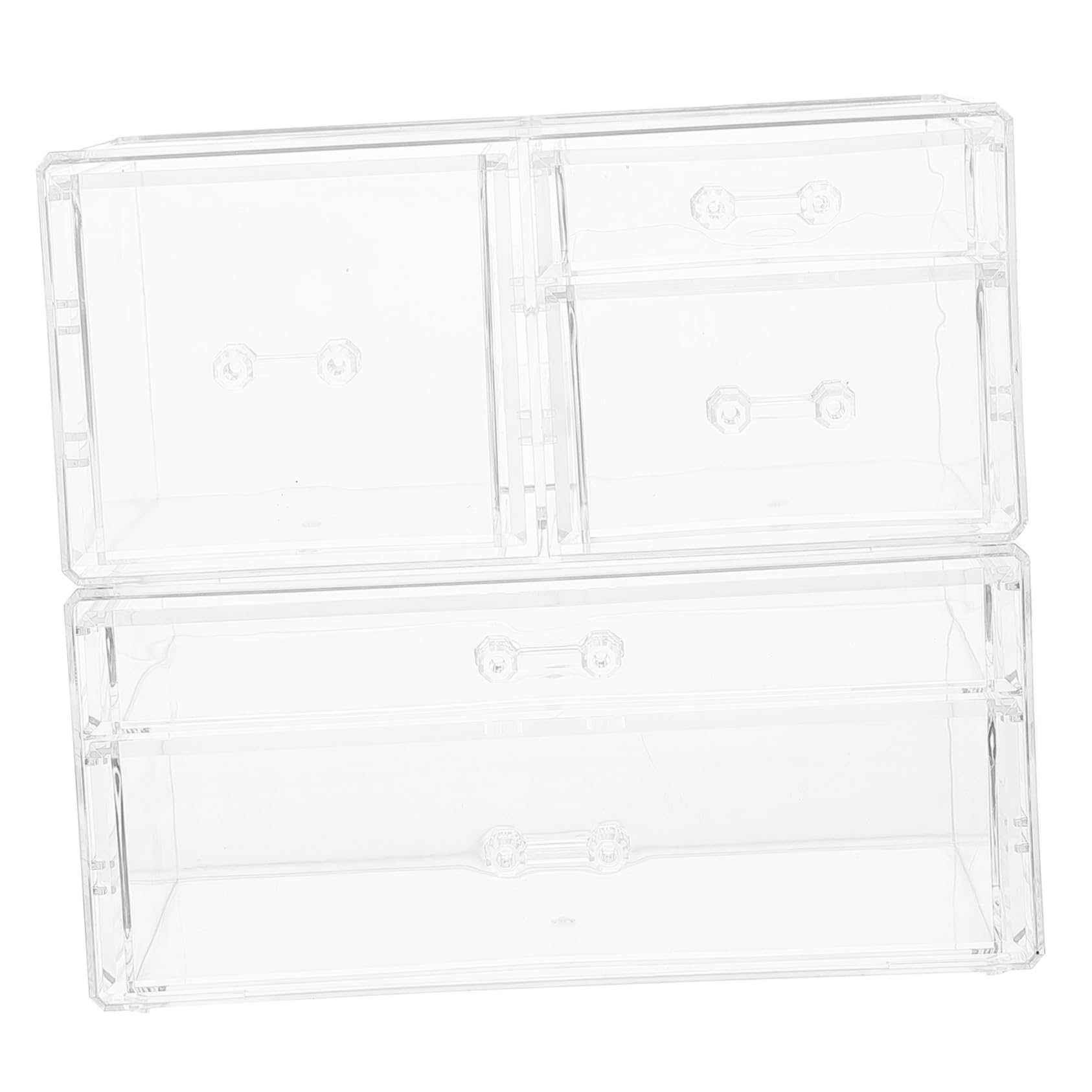 Boîte de Rangement Cosmétique à Tiroir Transparente en Ps, Bijoux