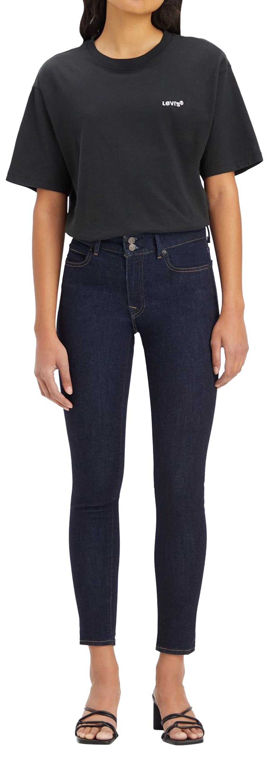 Levi's Damen 711 Double Button Jeans, Blue Wave Rinse, 30W / 30L