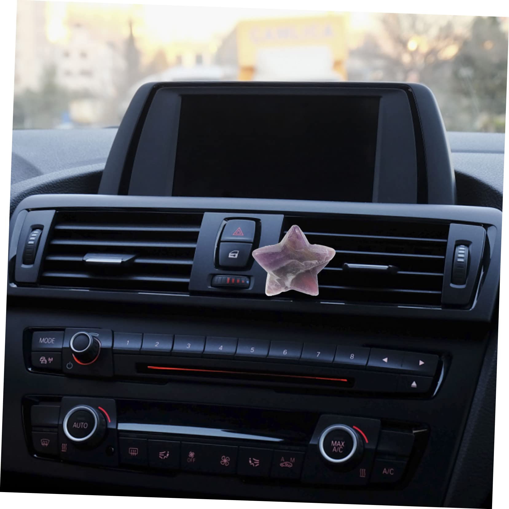 Mobestech 6pezzi Clip Decorative Per Bocchette Aria Auto Ornamenti Cristallo e Stella Per Interni Auto Decorazione Elegante e Facile Da Installare