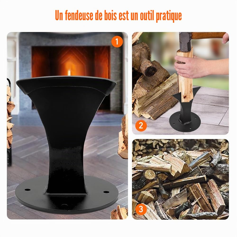 Fendeur de Bois de Chauffage,Fendeur Rapide de Bûches,Fendeuse Bois Manuelle,Heavy Duty Fendeuse à Bois,Coin de Fendeur de Bois,Fendeur de Bois de Chauffage en Acier,pour Petit Poêle à Bois