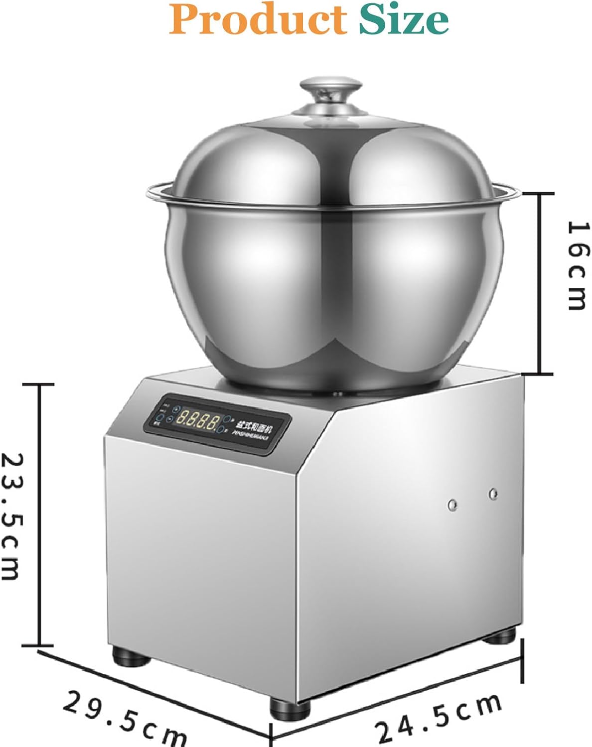 Stand Mixer Dough Kneading Machine Timing Function Dual Rotation for Restaurants Bakery Pizzeria 1800W (5kg 110V)