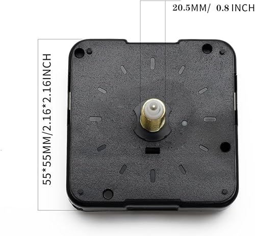 Miniatura 5 de YIJIDECOR 0.72inch Long Shaft Quartz Clock Movement Wall Clock Kit de reparación (negro)