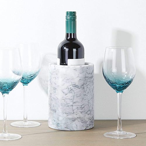 Miniatura 2 de mDesign Enfriador de vino de una sola botella  Enfriador de cubitos de hielo para cocina, bar, decoración de fiesta  Capacidad para vino frío,