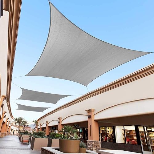 Royal Shade 9' x 12 Grey Rectangle Sun Shade Sail Order to Make RTAPR0816 Canopy Mesh, 95% UV Blockage, 200GSM Commercial Standard Heavy Duty, 5 Years Warranty (We Make Custom Size)