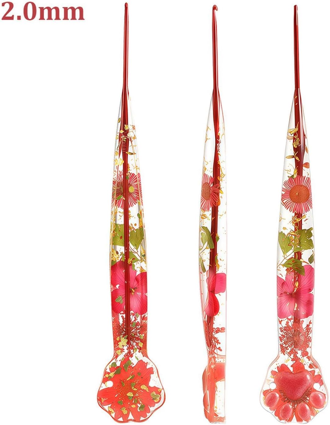Ergonomic Crochet Hooks 9 Piece Cat Paw Flower Design Knitting Tool