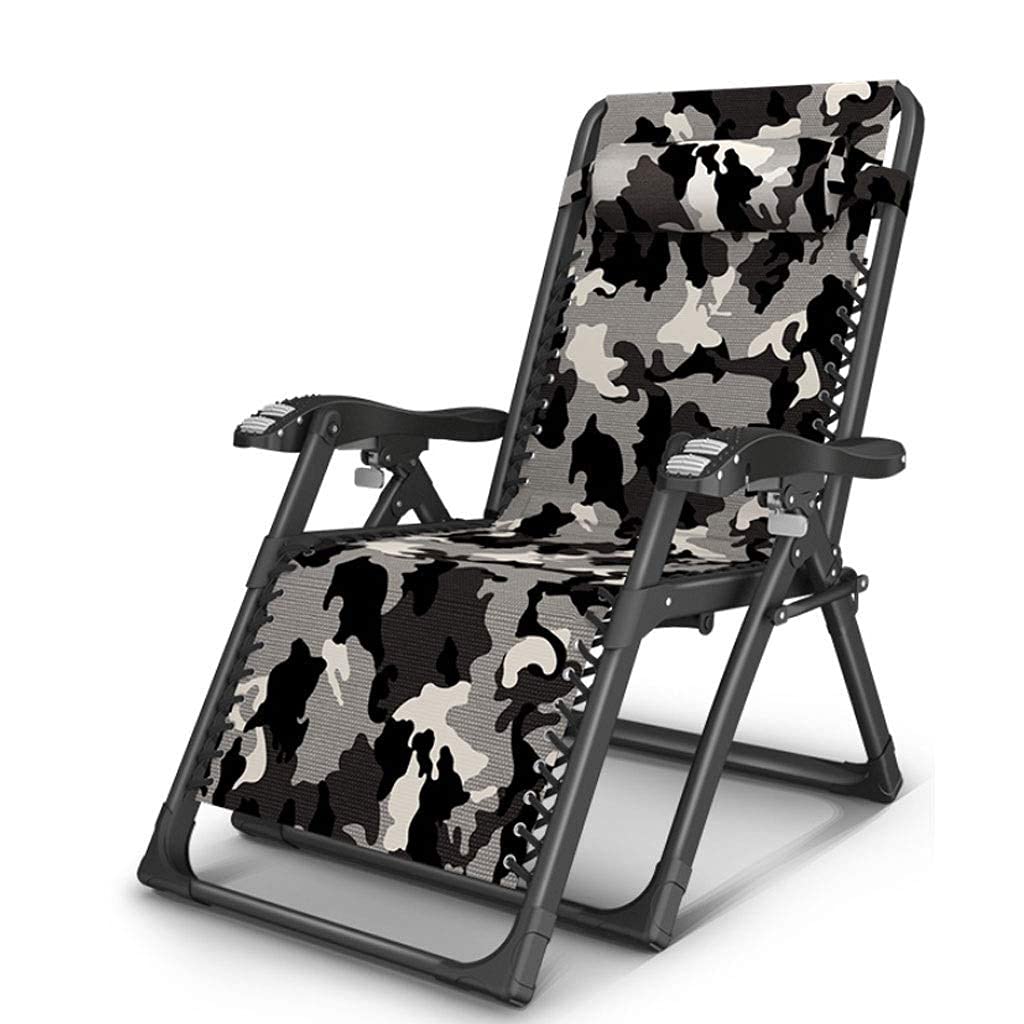 Chaise longue pliante grise imperméable pour éviter la rouille au jardin