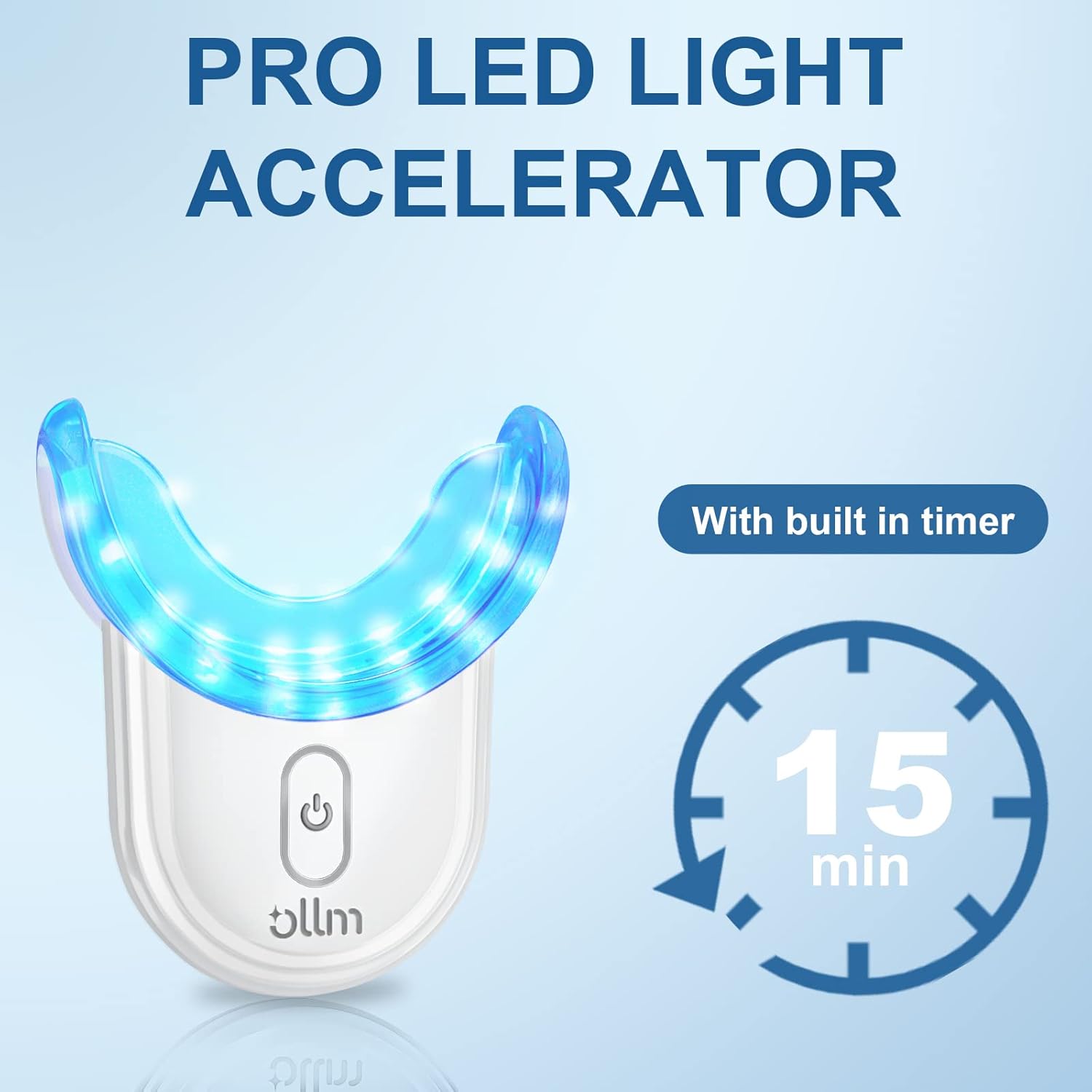 Teeth-Whitening-Kit-OLLM Tooth Whitener with 2 Tray - Professional Oral Beauty Products with Anti Sensitive Lights - 3 Packs Carbamide Peroxide Teeth Lightening Gel : Beauty & Personal Care