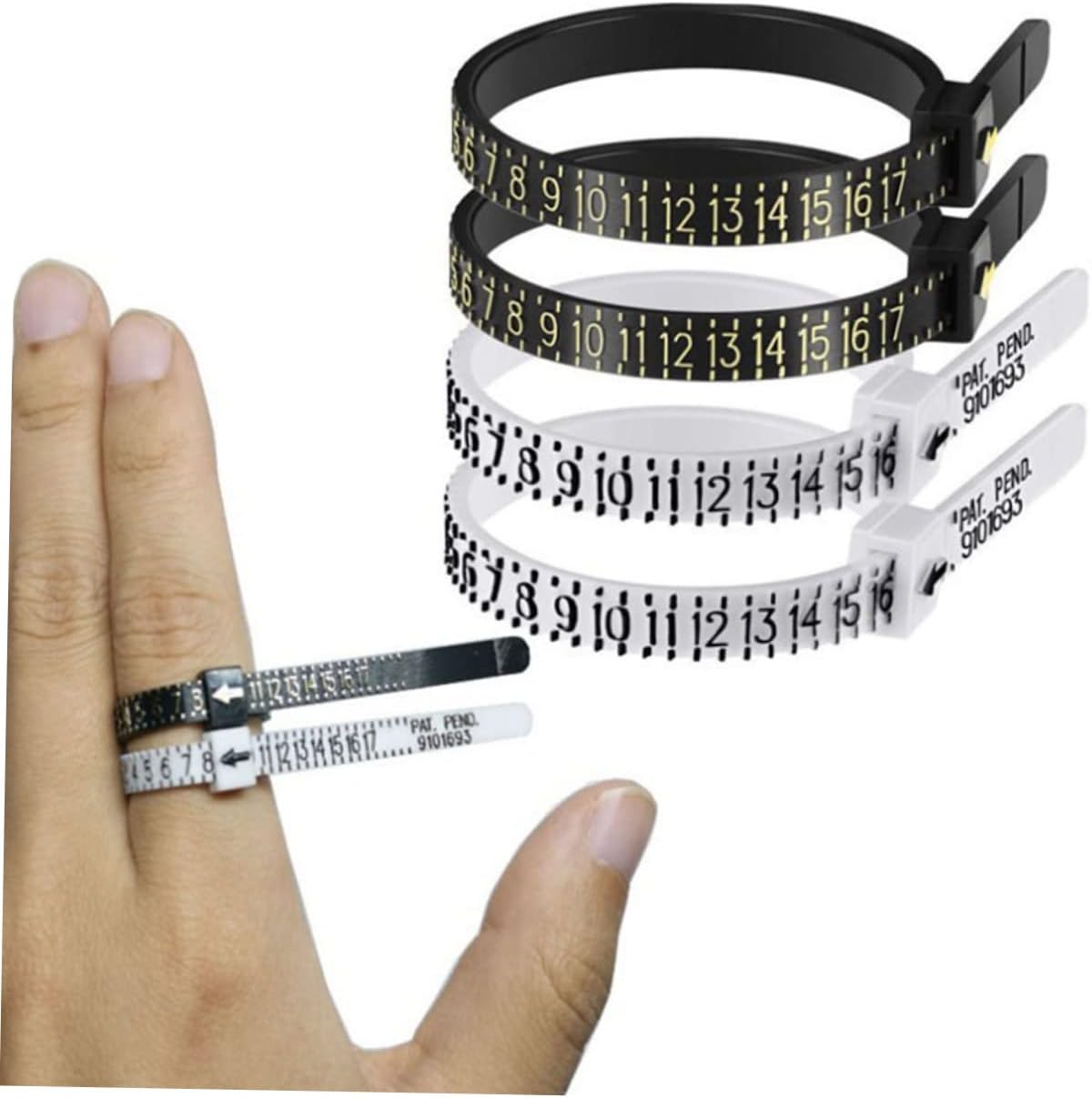 Angoily 10Pcs Ring Measuring Tool Ring Measurer for Accurate Sizing for Home and Shop Use Lightweight and Reusable Design
