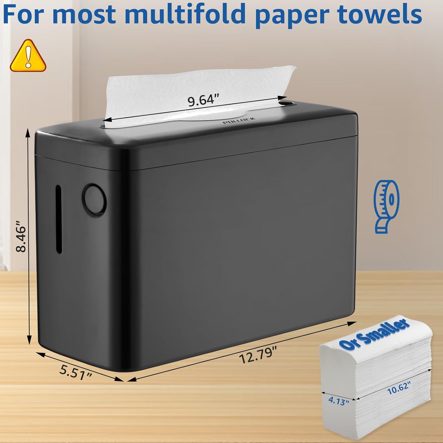 Paper Towel Dispenser Countertop, Multifold Trifold Paper Towel Holder, Hand Towel Dispenser, Commercial Paper Towel Dispenser,Paper Towel Holder for Home Kitchen Restaurant - Image 2