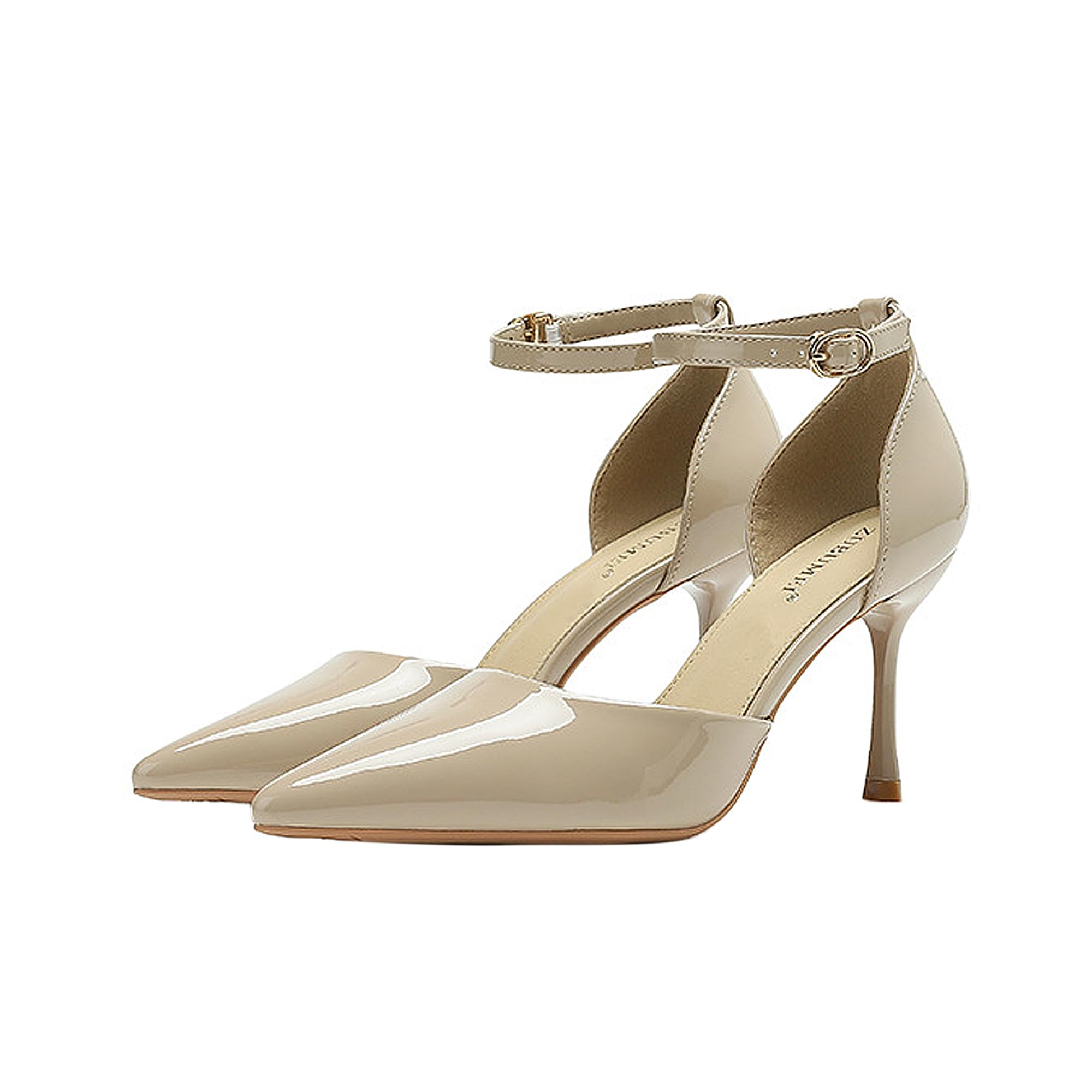Talons escarpins pointus nude pour mariage et silhouette haute couture