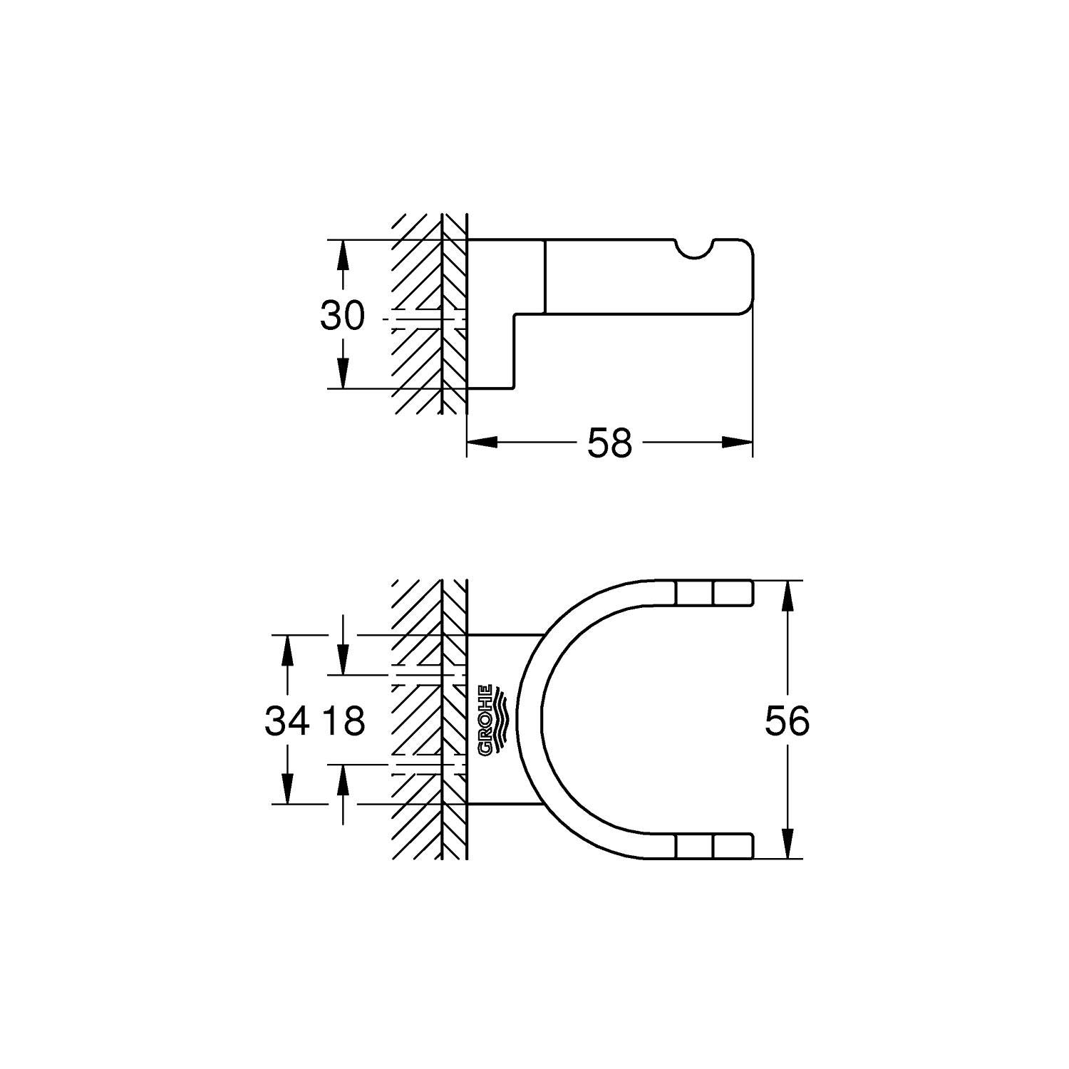 GROHE Selection Gancio Doppio, Metallo
