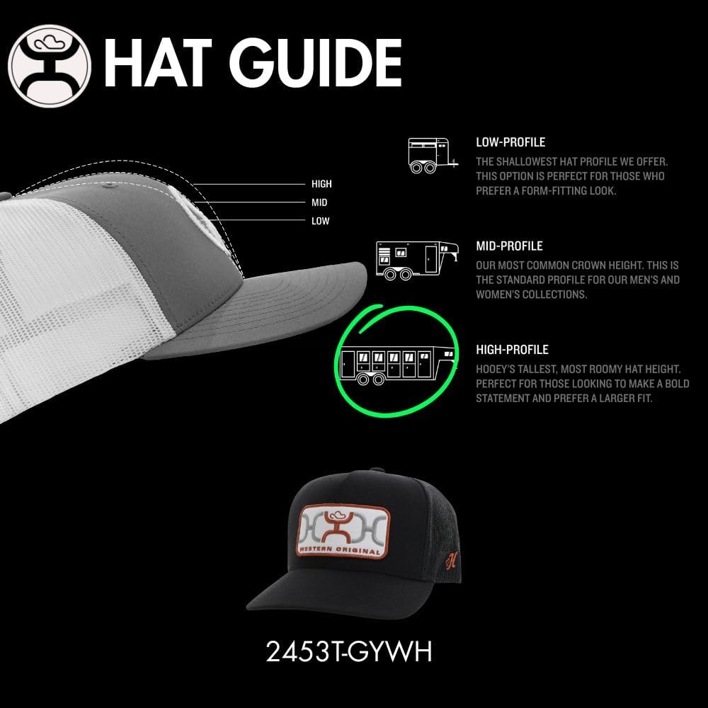 HOOEY Loop Trucker Hat - Retro Adjustable Fit Snapback Hat - Embroidered Patch Baseball Cap for Men and Women - Image 6