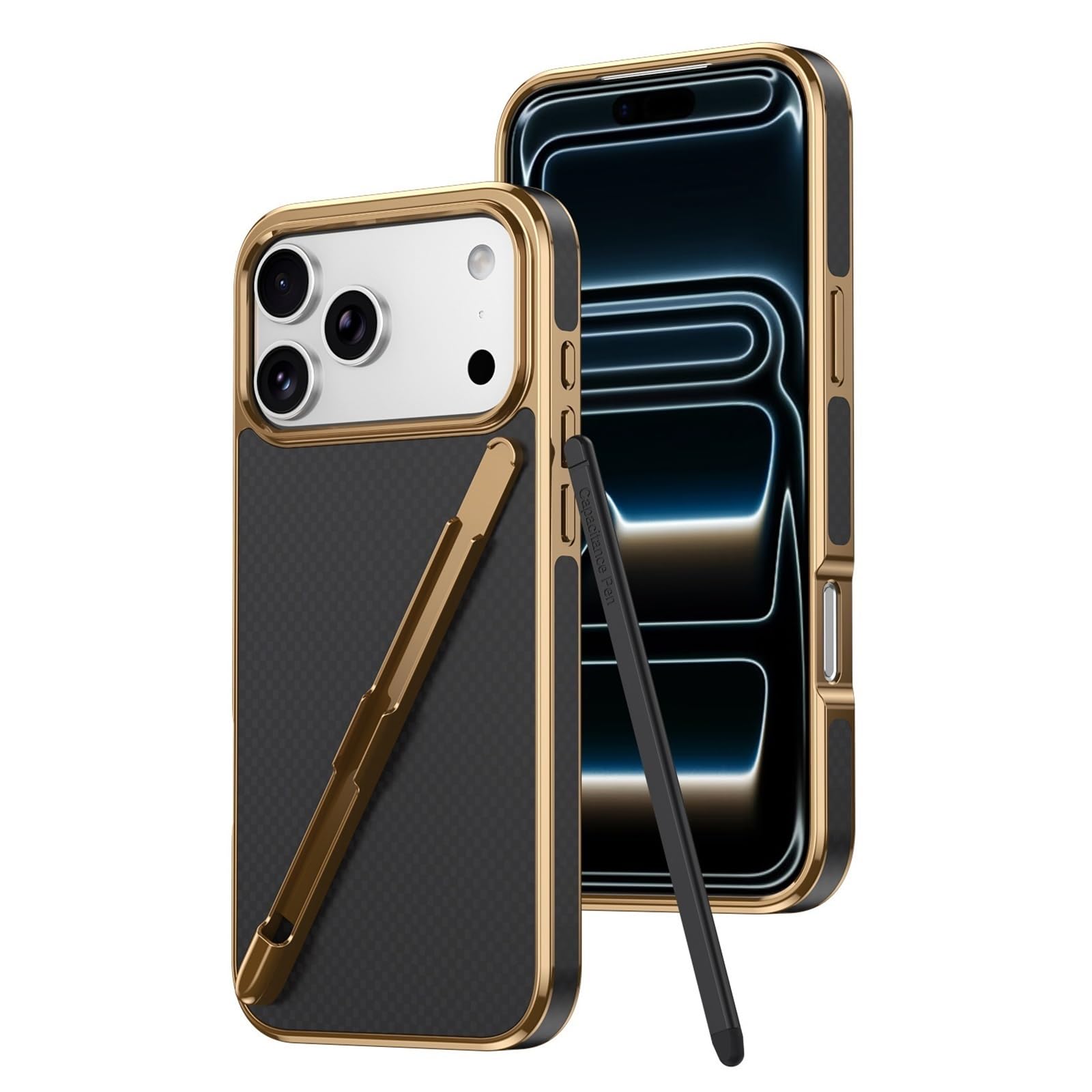 Etui iPhone 17 Pro Max avec étui stylo et protection objectif noir - 7
