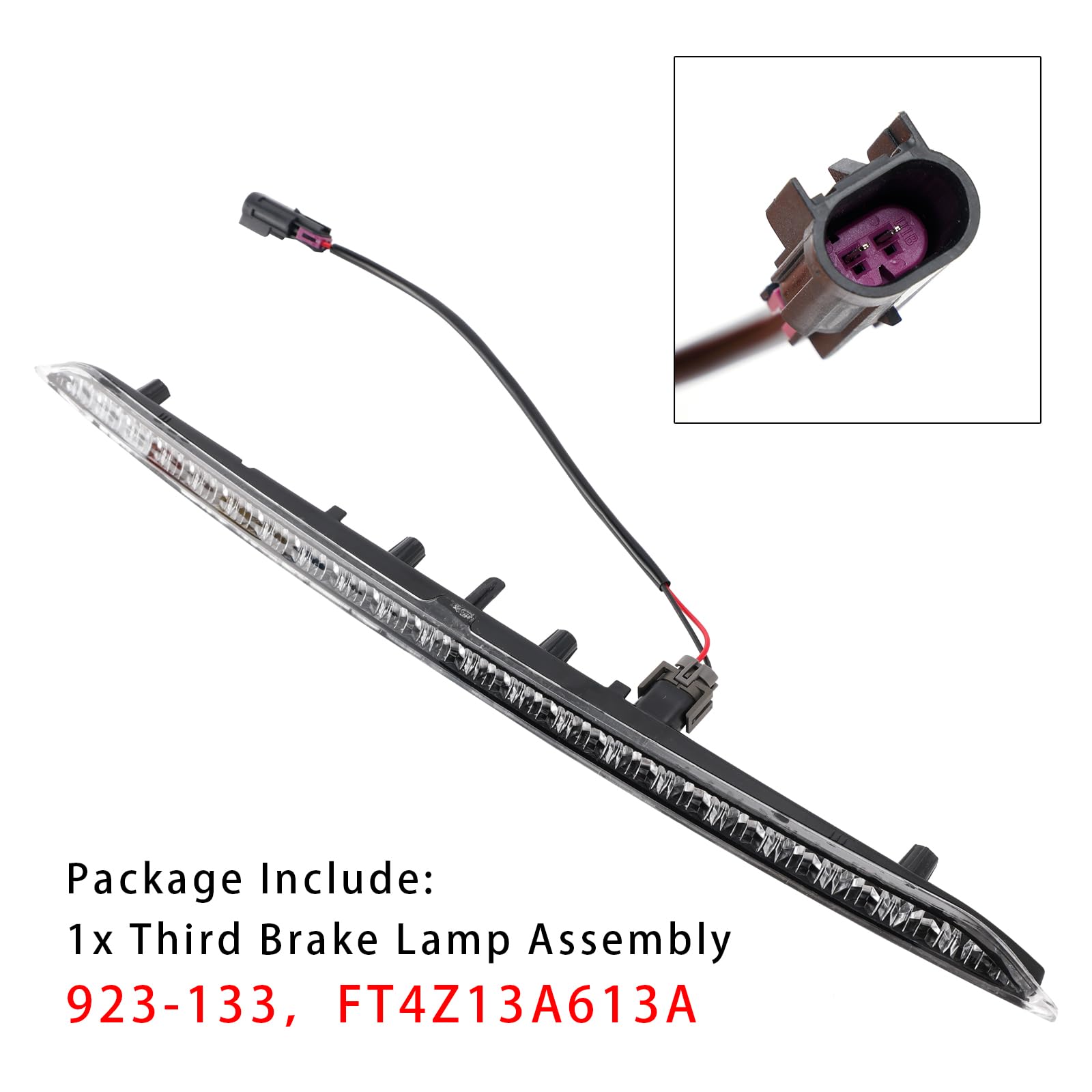 Topteng LED 3rd Third Brake Light Center Assembly 923-133 FT4Z13A613A passend für Ford Edge 2015-2020