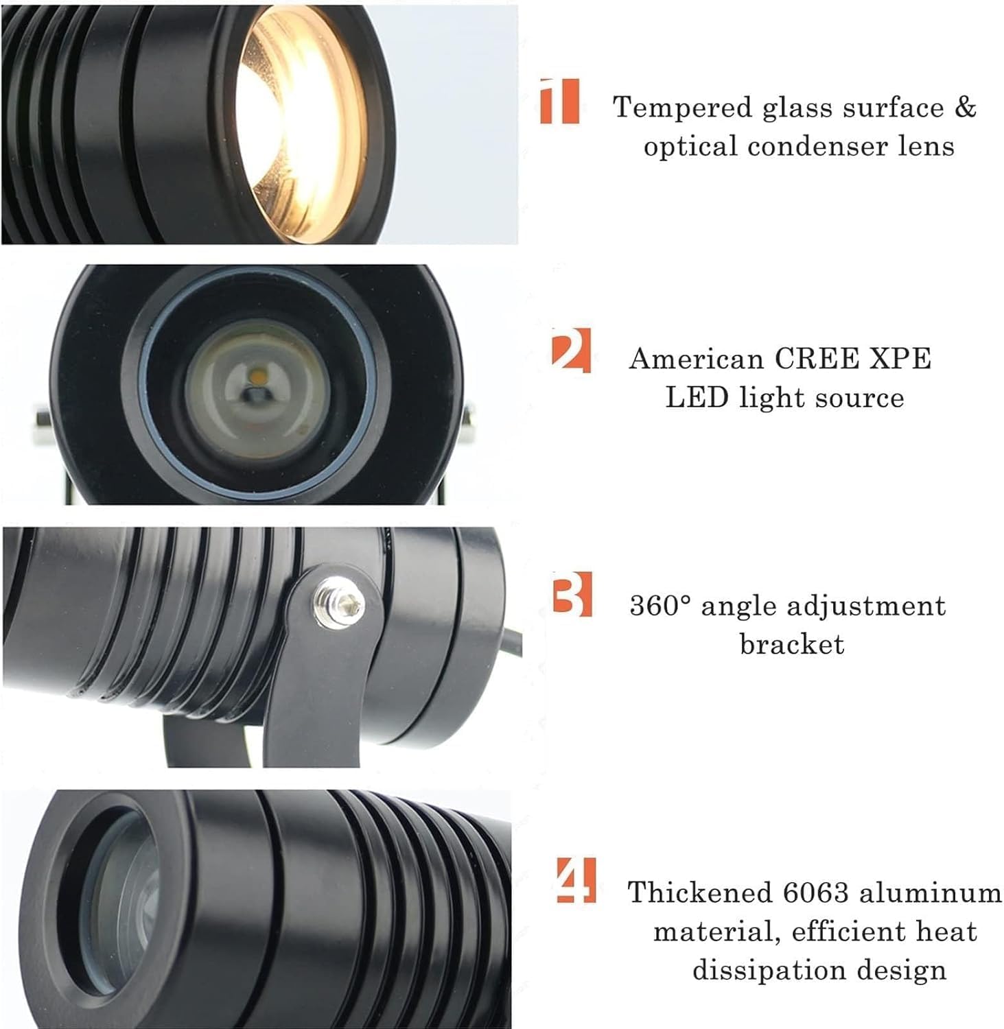 10w Outdoor Led Spotlights - Warm White Narrow Beam Projector Light with Remote, Ideal for Building Exterior Wall Illumination (ac85-265v) Green 5W(AC85-265V)