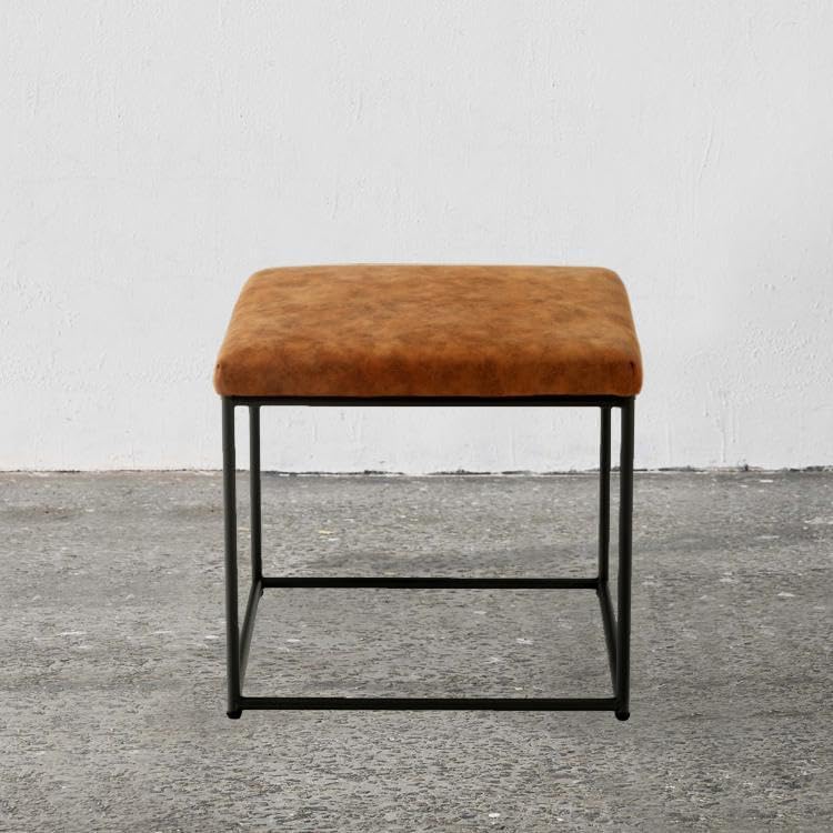 英国モダン スツール クロスレザー 椅子 オットマン 脚置き台