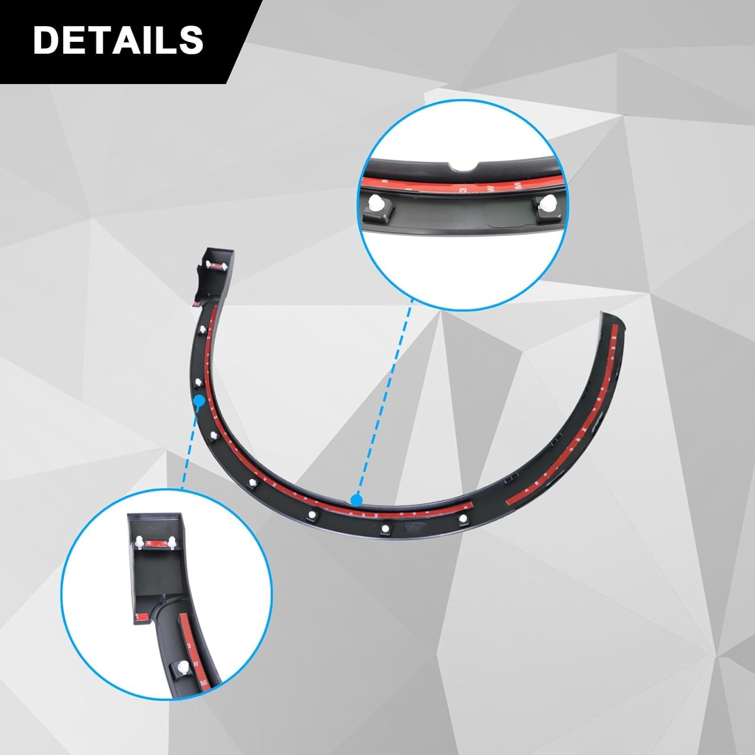 SecosAutoparts Fender Wheel Arch Molding Trim Front Right Side Compatible with Audi Q3 2015 2016 2017 2018 Replace# 8U0853718, 8U0853718CGRU Front Passenger Side Fender Trim