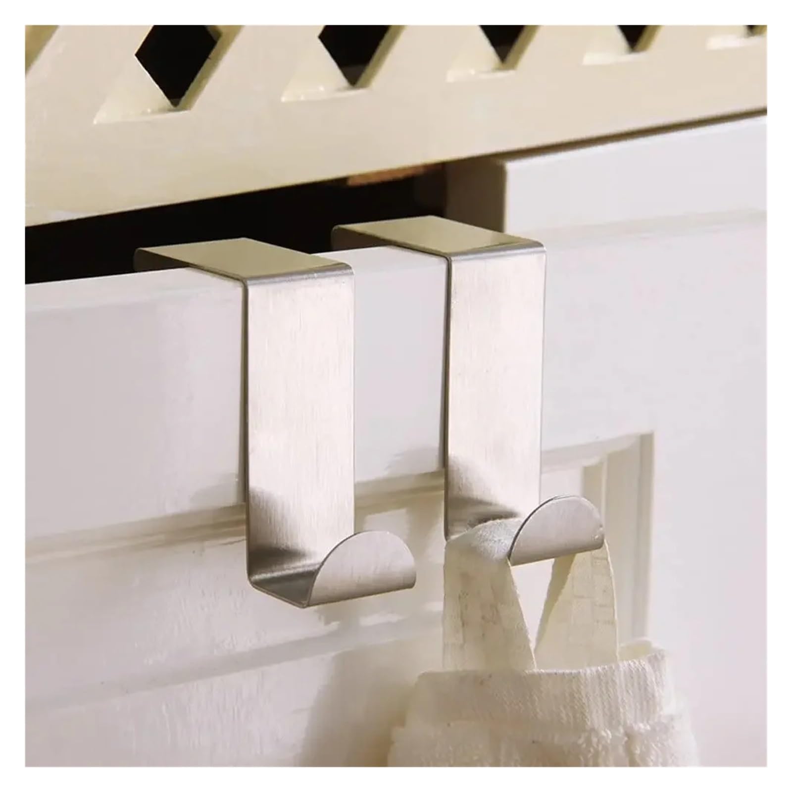 Ganci Appendiabiti 2-20 pezzi Gancio for cassetto in acciaio inox reversibile sopra la porta dell'armadio Porta asciugamani gancio for cucina da ufficio per bagno o cucina(20pcs)