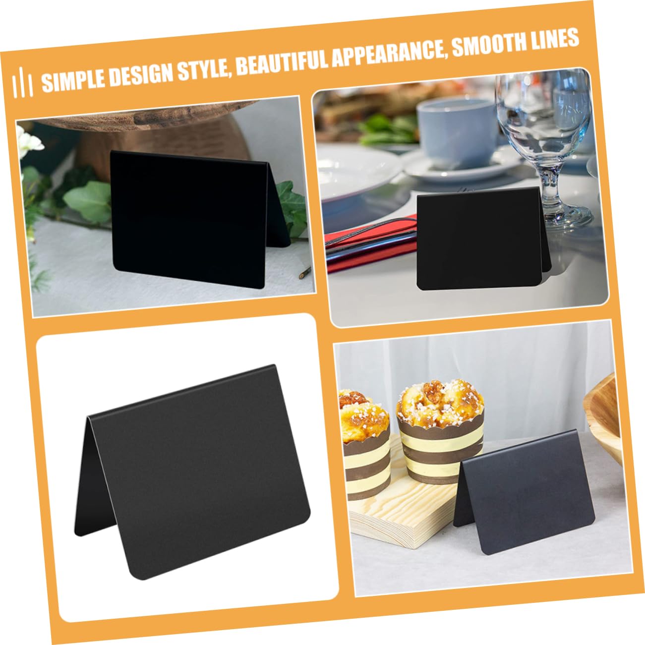 SEWACC 75 Piezas Mini Letrero De Pizarra Dibujar Signos Pizarras Para Restaurante Pizarras Para Menu Signos De Escritorio Tableros De Precios Multifuncionales Black De Polivinilo