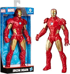 Marvel, Action Figure, Homem de Ferro, Mighty Hero Series - Brinquedo de Herói com 24 cm, Articulado - A partir de 4 Anos