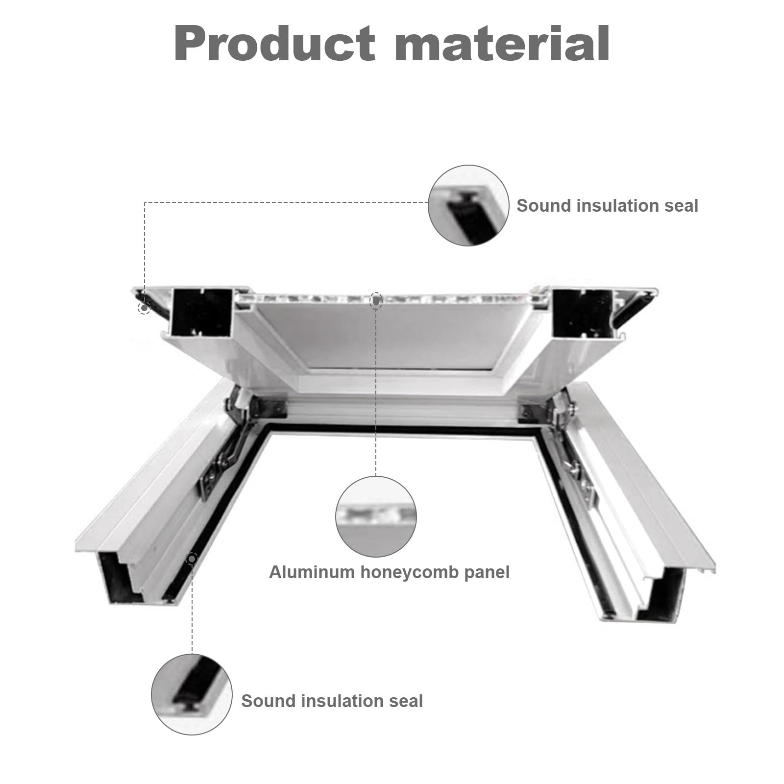 Pannello di accesso resistente per impianti idraulici a parete con chiavistello, porta di accesso in metallo con telaio in alluminio per manutenzione tubi
