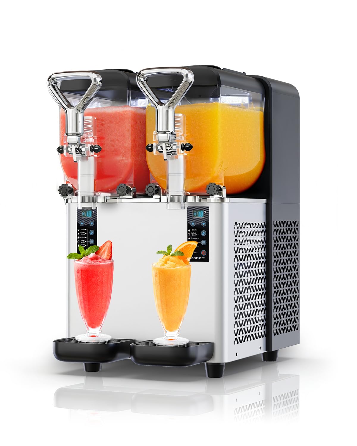 Photo 1 of Slushy Machine for Home, 135oz x 2 Tank Slushie Machine for Commercial & Home Use, Margarita Machine with LED Lights 400W Fast Chill & Quiet for Restaurant Bar Cafes Food Truck, No Ice Needed