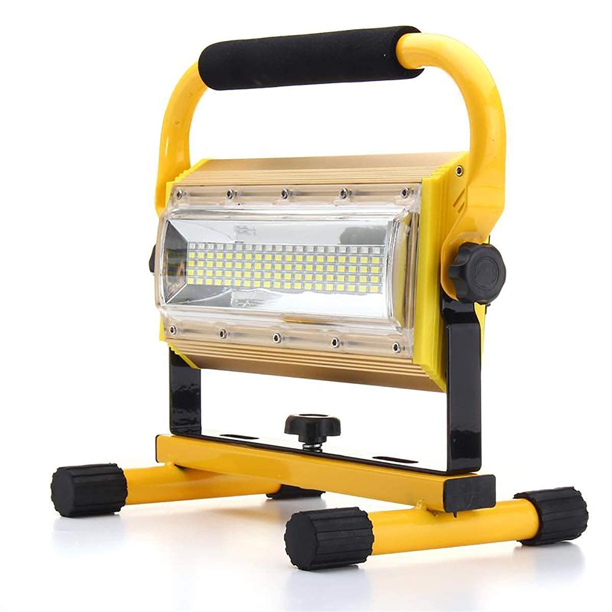 Luce di inondazione Portatile a LED da 100 W 100 LED 8000LM, Lampada da Lavoro Ricaricabile, [100 LED, equivalente a 1000 W] Lampada da Cantiere Impermeabile, Durata della Batteria Continua per 5 Ore
