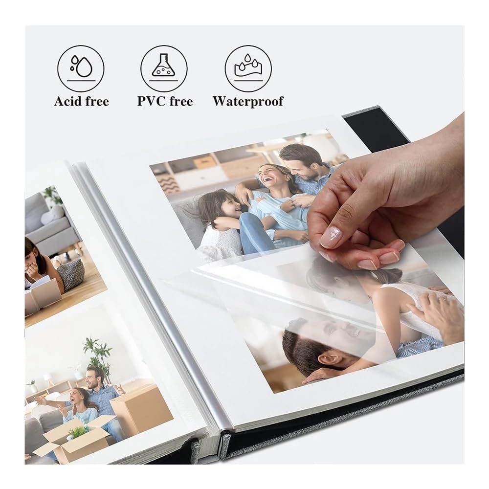 Grande album fotografico autoadesivo, 20 fogli/40 pagine, per fai da te, libreria, album per bambini, famiglia, anniversario, matrimonio, archiviazione foto (verde)