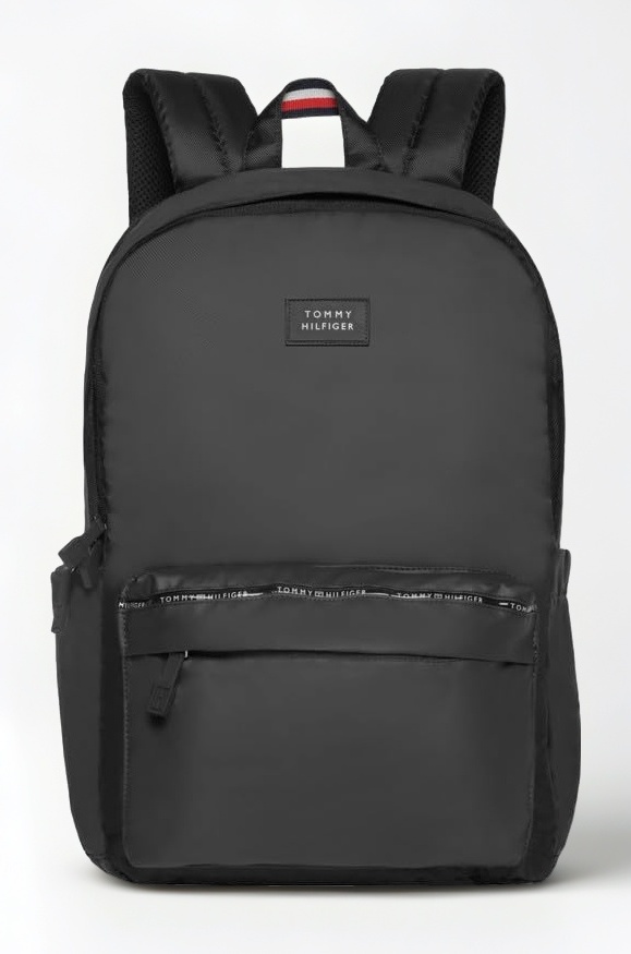 Lovington Unisex 14 Inch Laptop Backpack - Black+Navy | 22 Capacity | Polyester | Water Resistant | Padded & Adjustable Strap | Trolley Holder At Back | 2 Compartment