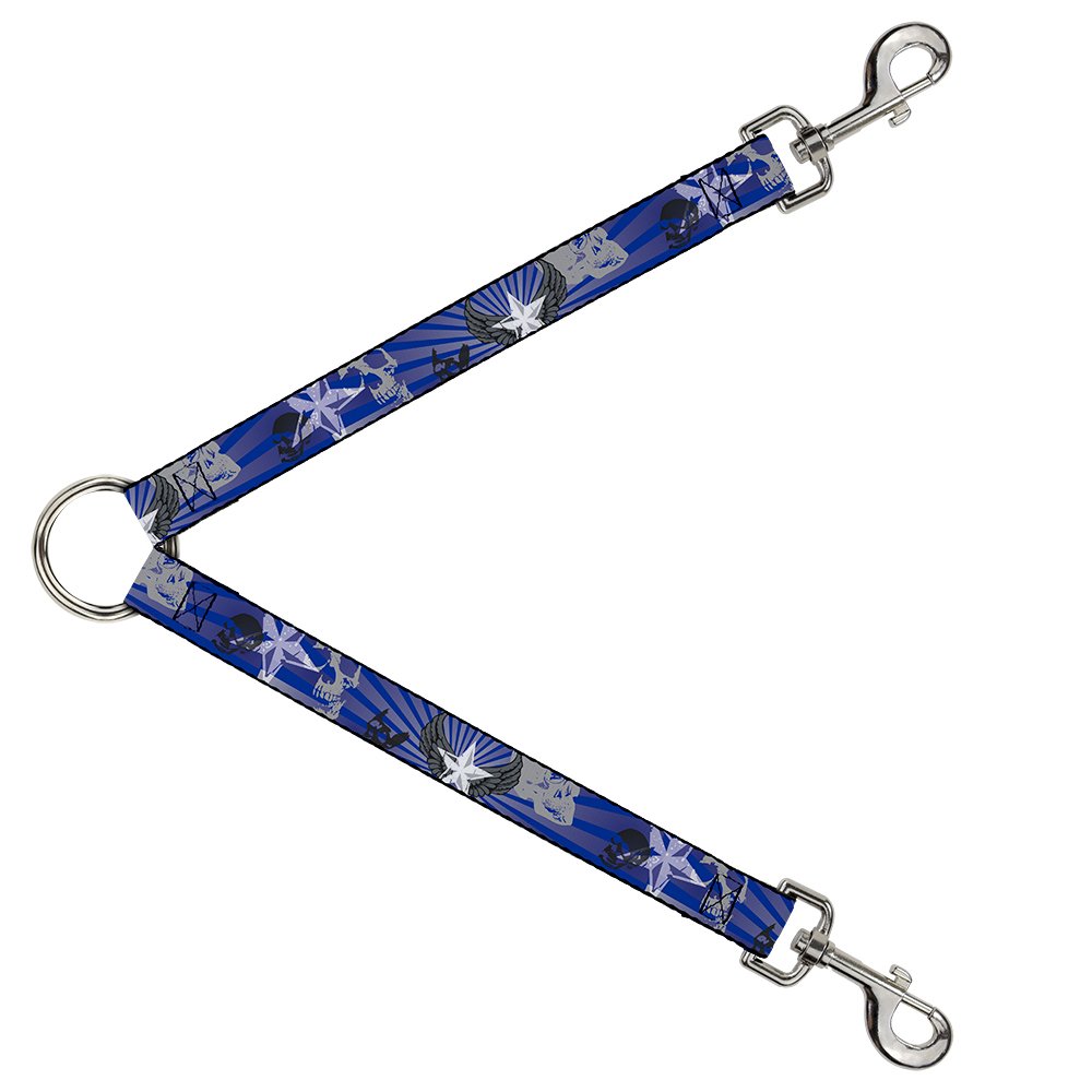 Cráneo rígido para tiras de correas Buckle-Down DLS-W30477 azul grisáceo de 76,2 cm