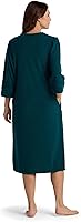 Vista 2 de Miss Elaine Bata larga de terry cepillado por detrás para mujer, bata con cremallera, ropa de dormir y ropa de descanso