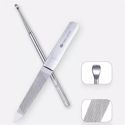 Miniatura 4 de LUNIZ Juego de manicura con lupa, juego de manicura profesional y pedicura, juego de 14 piezas de cuidado de uñas de viaje con estuche de piel