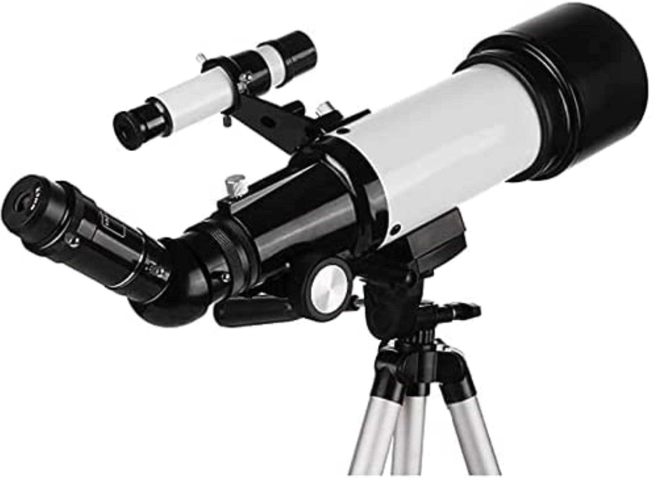 Telescopi Telescopio rifrattore da Viaggio da 100 mm con Regolabile, con Supporto per Telefono Cellulare, telescopio a Doppio Scopo Cielo e Terra