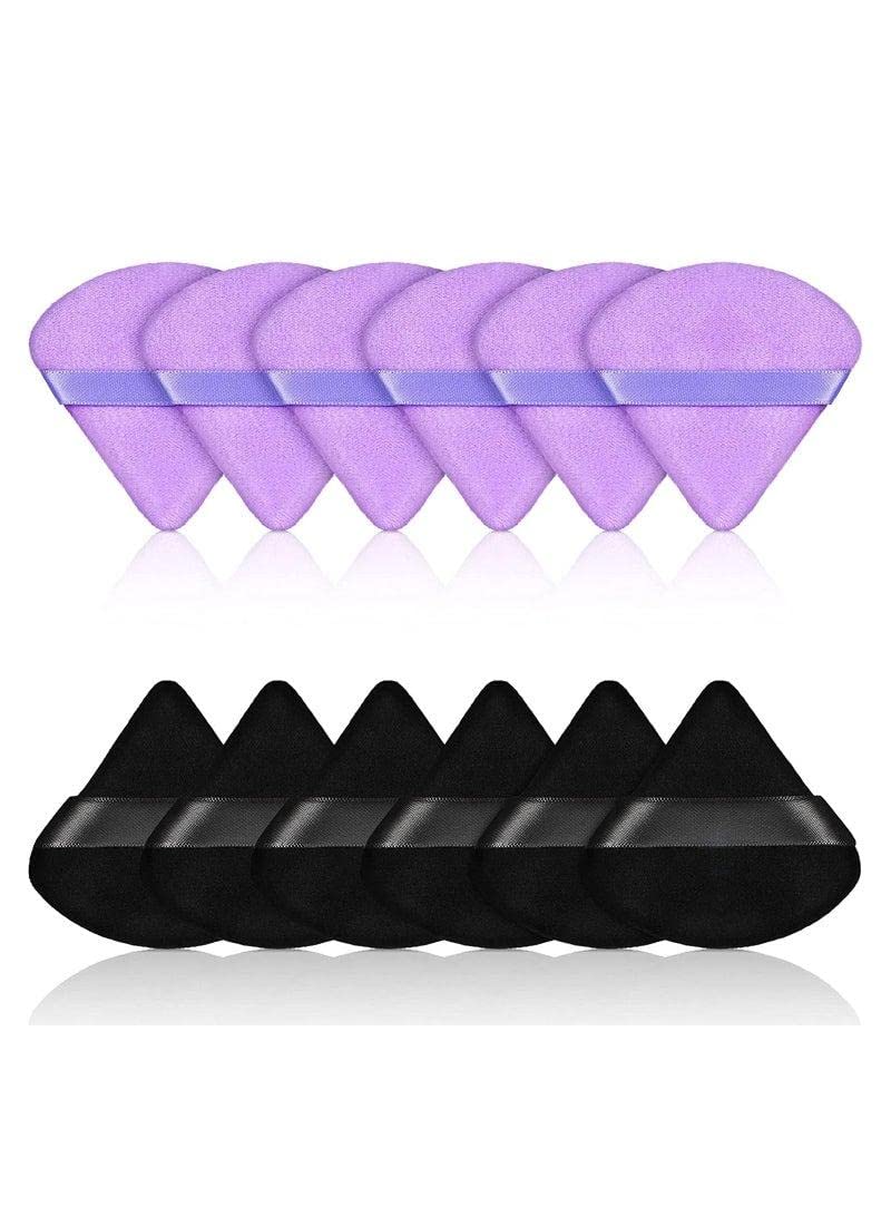 MissTiara 12 Pieces Powder Puff Triangle Powder Puffs Beauty Makeup Tools