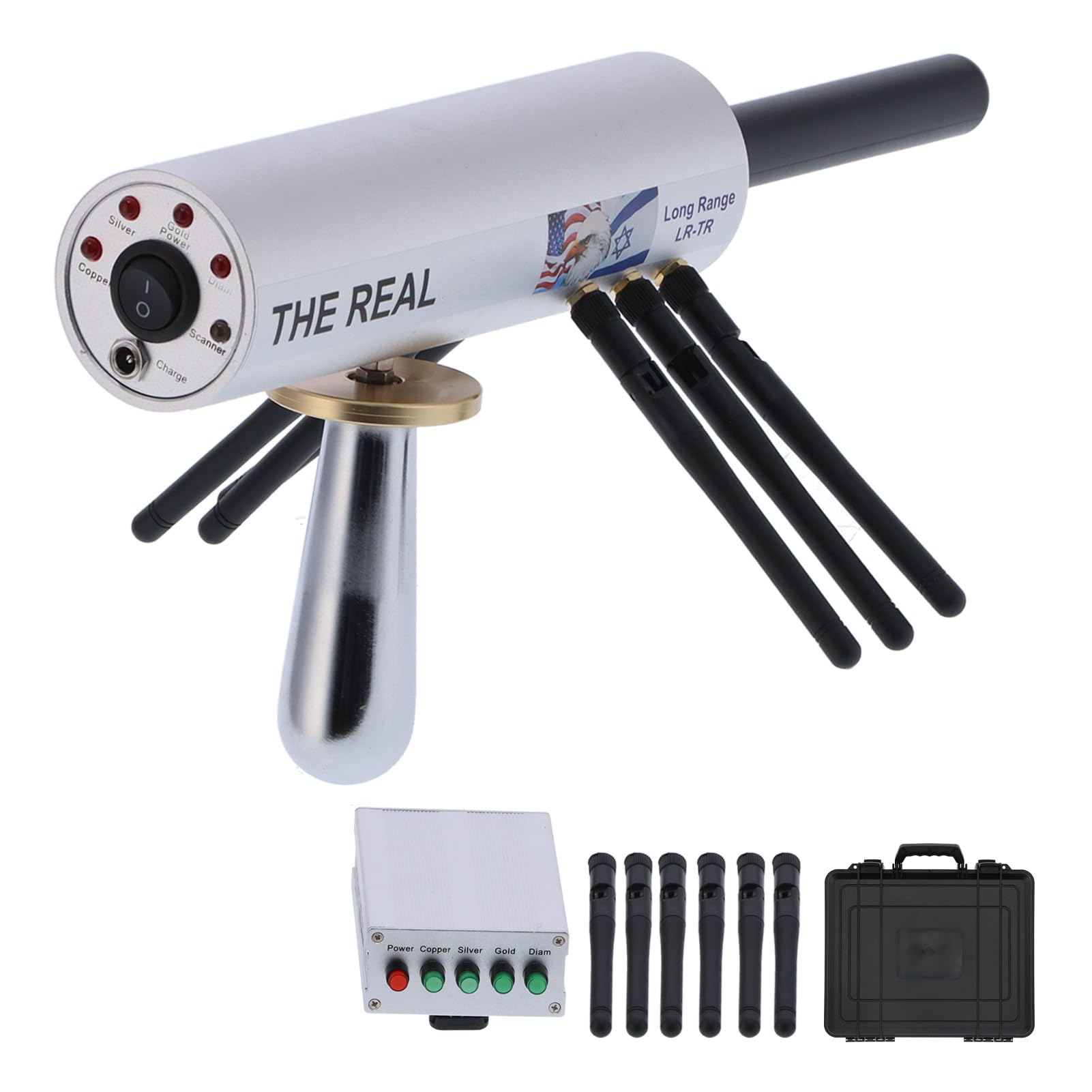 Onlyfly Metal Detector, 800M/2624.7Ft Long Range, 14M/45.9Ft Depth, 6 Antennas, Adults (UK)