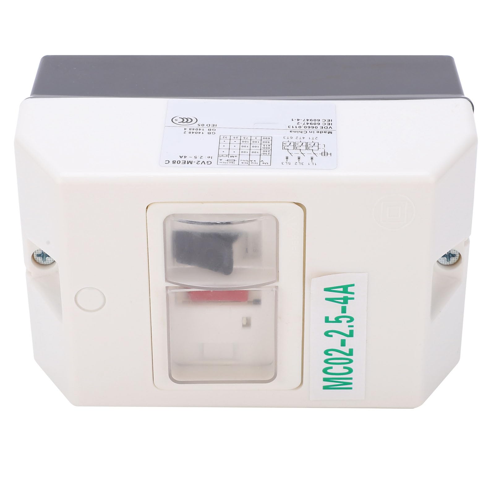 Salvamotore IP55 per Motore Elettrico - Interruttore Automatico di Protezione Impermeabile con Guscio in ABS Modello MC02-2.5-4A