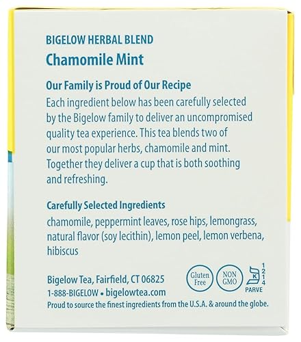 Miniatura 4 de Bigelow Tea Té de Hierbas Sin Cafeína Manzanilla Menta - 20 Bolsas de Té2