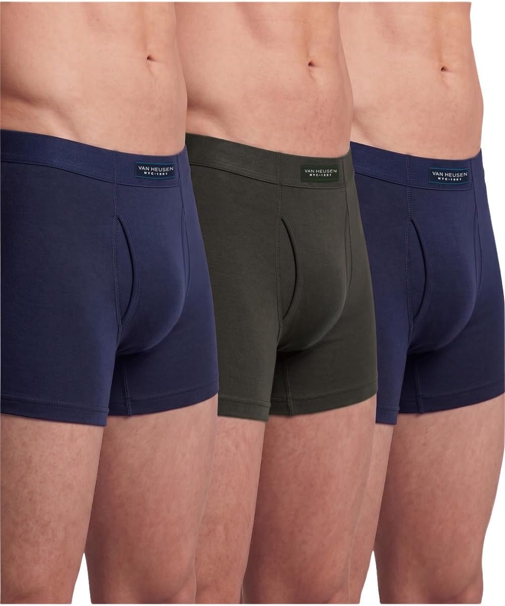 - Men’s Cotton Boxer Briefs Pack of 3 | Long Trunk | No ride-up | Inner Elastic for superior comfort | Open front fly | Super Combed Cotton for softness | Moisture‑Wicking | Sweat Absorbant | All‑Day Fresh Technology | Long Lasting Colors |Soft Plush Waistband | Label‑Free Comfort | style 10031